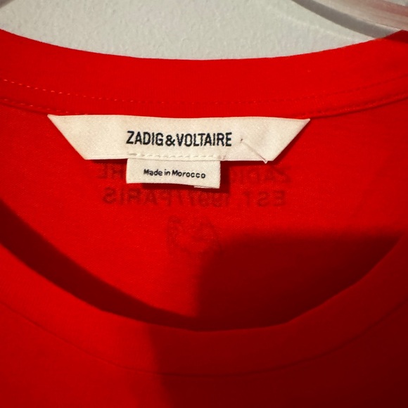 Zadig & Voltaire Red Graphic Skull “Rock” t-shirt size XS - Picture 3 of 6
